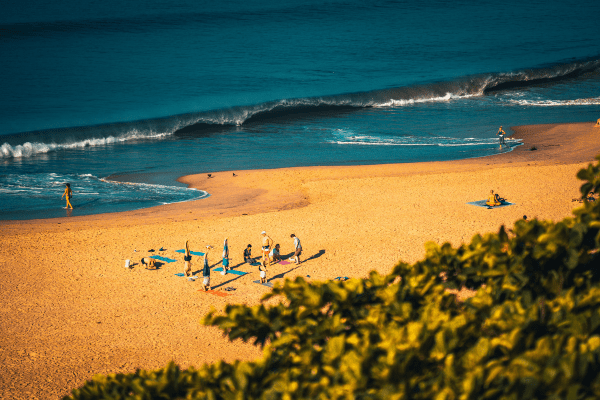 Yoga_In_Varkala People practicing yoga in Varkala beach